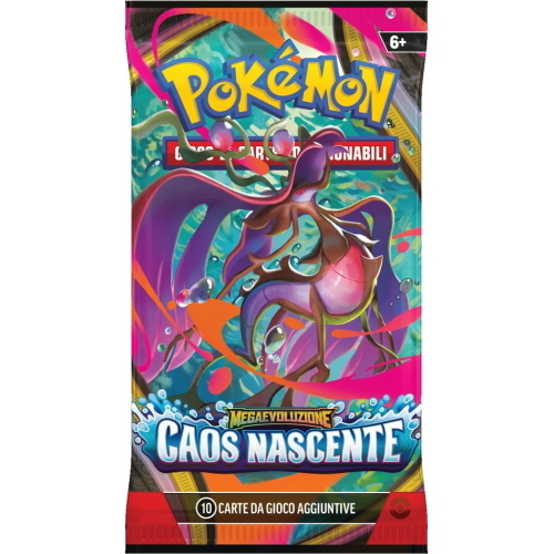 POKEMON CARTE MEGAEVOLUZIONE CAOS NASCENTE BUSTINA PAPER SLEEVE ITA