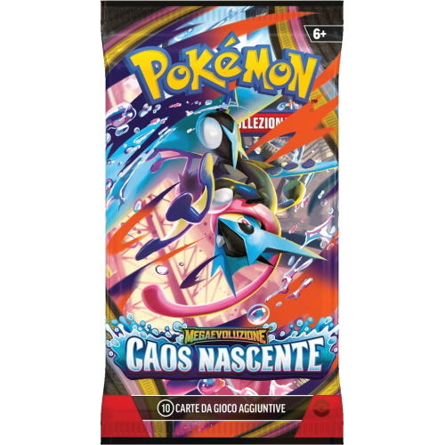 POKEMON CARTE MEGAEVOLUZIONE CAOS NASCENTE BUSTINA PAPER SLEEVE ITA