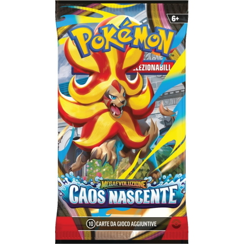 POKEMON CARTE MEGAEVOLUZIONE CAOS NASCENTE BUSTINA PAPER SLEEVE ITA