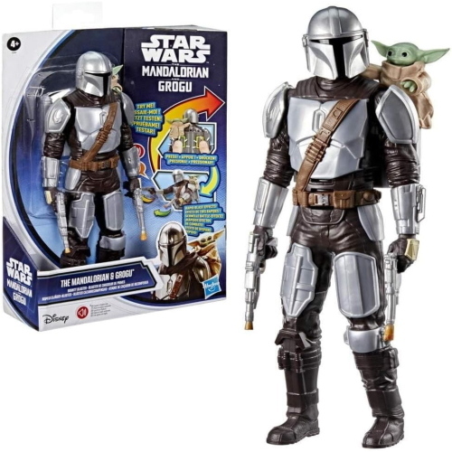 STAR WARS CACCIATORE DI TAGLIE DEL MANDALORIANO E GROGU ELETTRONICO