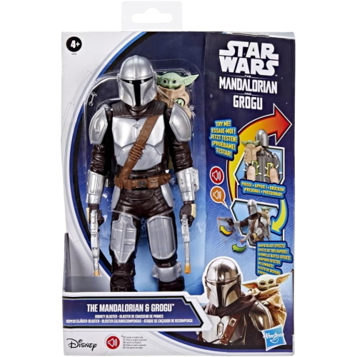 STAR WARS CACCIATORE DI TAGLIE DEL MANDALORIANO E GROGU ELETTRONICO