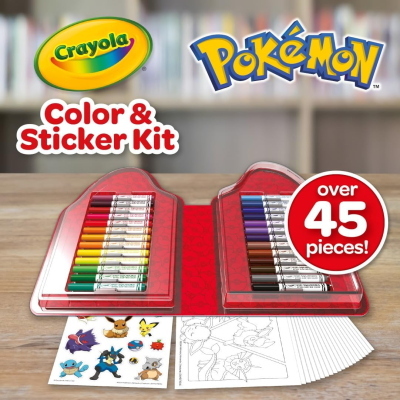 CRAYOLA VALIGETTA COLORI & ADESIVI POKEMON