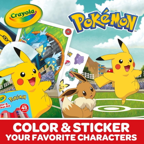 CRAYOLA VALIGETTA COLORI & ADESIVI POKEMON
