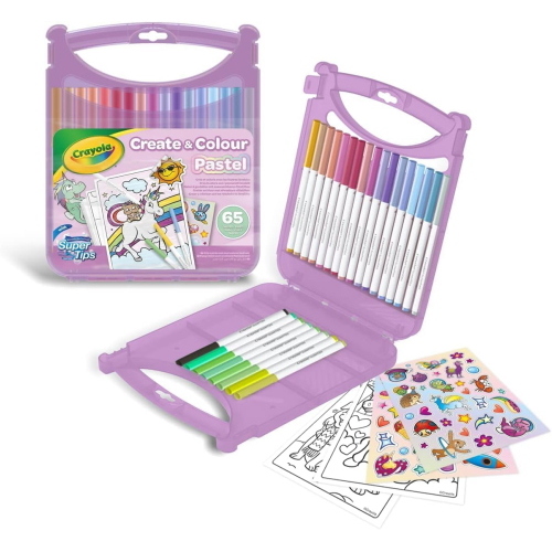 CRAYOLA SET VALIGETTA PENNARELLI LAVABILI SUPERTIPS - PASTEL