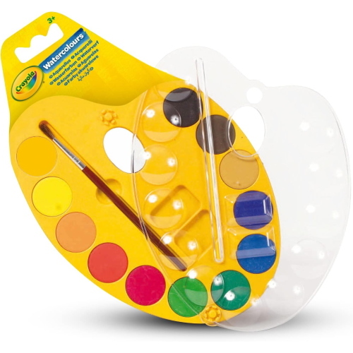 CRAYOLA TAVOLOZZA 12 ACQUERELLI CON PENNELLO