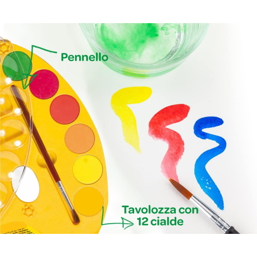 CRAYOLA TAVOLOZZA 12 ACQUERELLI CON PENNELLO