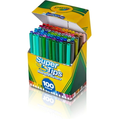 CRAYOLA 100 PENNARELLI LAVABILI SUPERTIPS