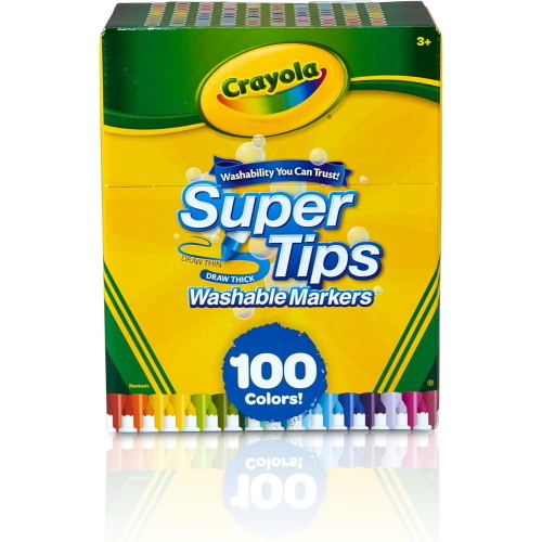 CRAYOLA 100 PENNARELLI LAVABILI SUPERTIPS