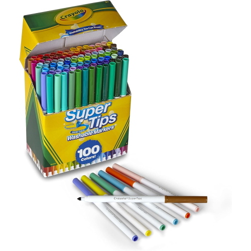 CRAYOLA 100 PENNARELLI LAVABILI SUPERTIPS