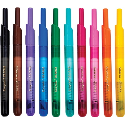 CRAYOLA 10 PENNARELLI LAVABILI CLICKS RETRATTILI - COLORI CLASSICI