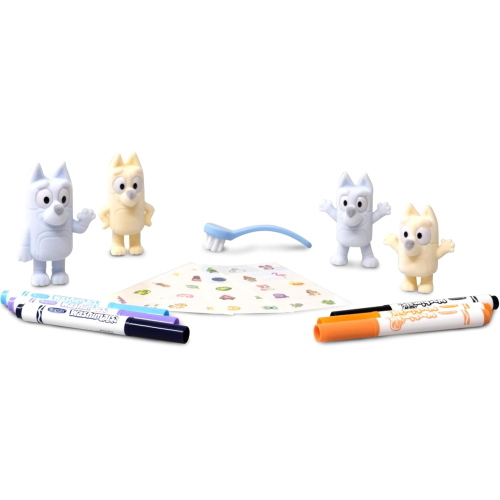 CRAYOLA WASHIMALS PETS - SET ATTIVITÀ 4 CUCCIOLI CON ADESIVI BLUEY