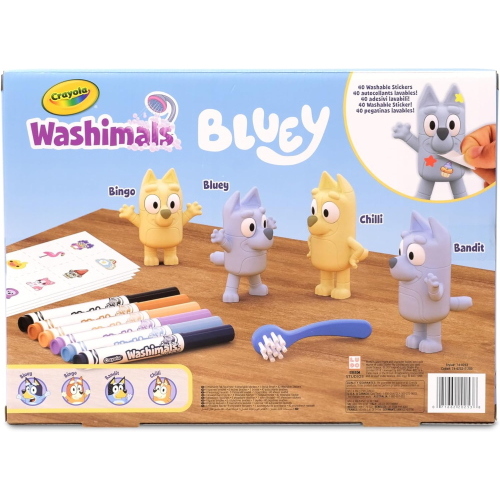 CRAYOLA WASHIMALS PETS - SET ATTIVITÀ 4 CUCCIOLI CON ADESIVI BLUEY