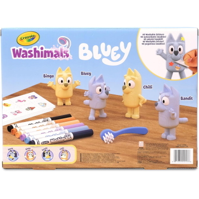 CRAYOLA WASHIMALS PETS - SET ATTIVITÀ 4 CUCCIOLI CON ADESIVI BLUEY