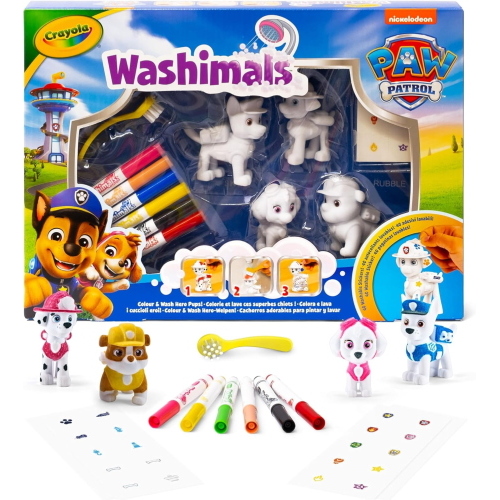 CRAYOLA WASHIMALS PETS - SET ATTIVITÀ 4 CUCCIOLI ASS.TI CON ADESIVI