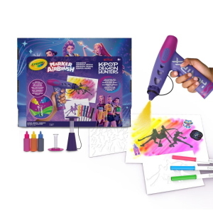CRAYOLA K-POP DEMON HUNTERS MARKER AIRBRUSH SUPERSET AEROGRAFO