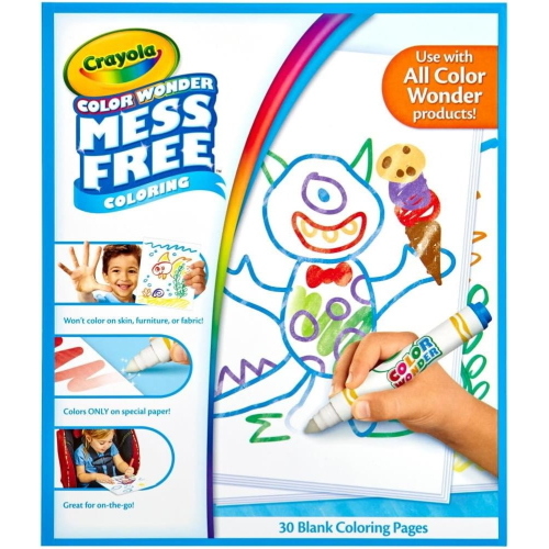 CRAYOLA ALBUM FOGLI PER COLORING SET COLOR WONDER PENNELLO MAGICO