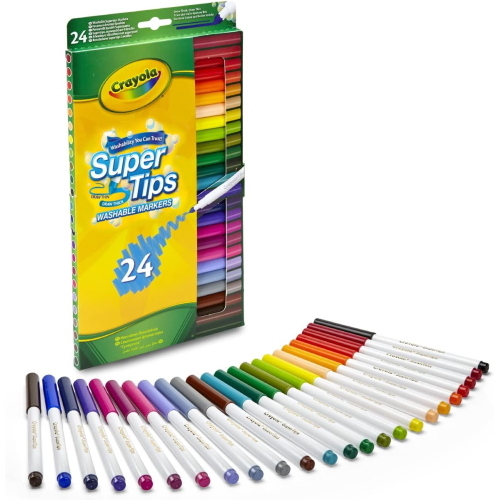 CRAYOLA 24 PENNARELLI SUPERPUNTA LAVABILI