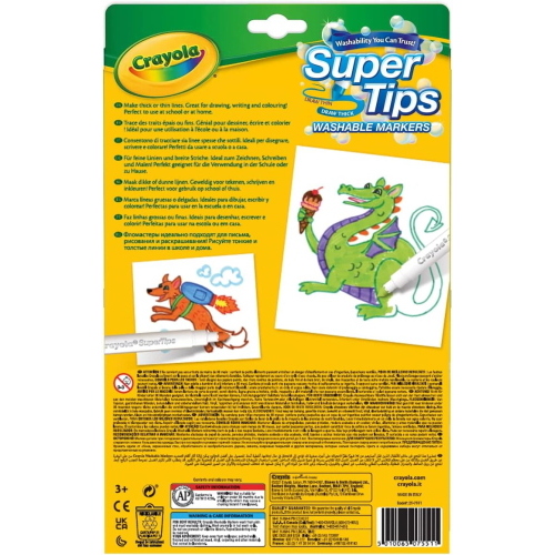 CRAYOLA 24 PENNARELLI SUPERPUNTA LAVABILI