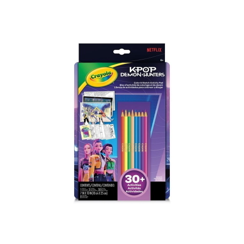 CRAYOLA K-POP DEMON HUNTERS ALBUM DISEGNA E COLORA