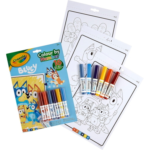 CRAYOLA ALBUM COLORA CON I NUMERI BLUEY