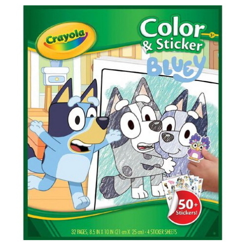 CRAYOLA ALBUM COLOR & STICKER BLUEY