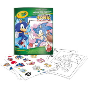 CRAYOLA ALBUM ADESIVI COLORING SONIC