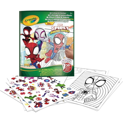 CRAYOLA ALBUM ADESIVI COLORING SPIDEY