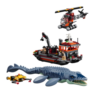 LEGO JURASSIC WORLD ATTACCO ALLA BARCA DEL DINOSAURO MOSASAURUS