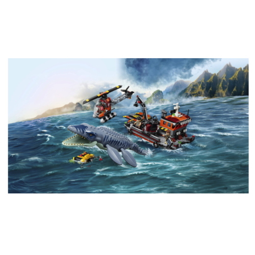LEGO JURASSIC WORLD ATTACCO ALLA BARCA DEL DINOSAURO MOSASAURUS