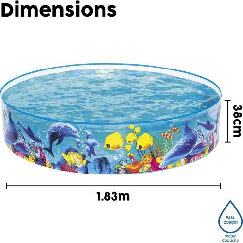 PISCINA DM 1.83M X H38CM RIGIDA BESTWAY 55030