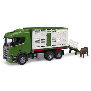 BRUDER SCANIA SUPER 560R CAMION TRASPORTO ANIMALI