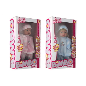 BAMBOLA 40CM PIANGE 8 SUONI C/CIUCCIO