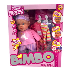 BAMBOLA 41 CM CON 3 VESTITI