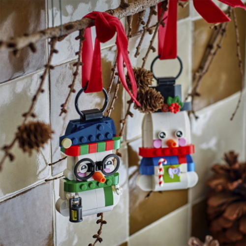 LEGO PUPAZZI DI NEVE ORNAMENTALI