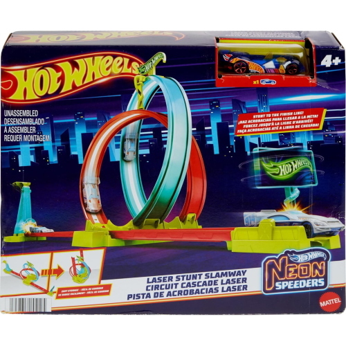 HOT WHEELS PISTA DOPPIO LANCIATORE NEON