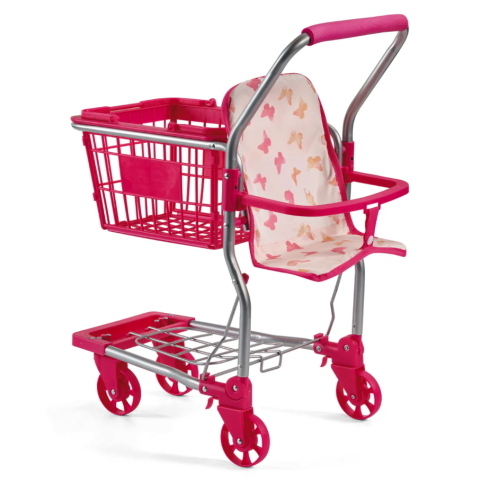 CARRELLO DELLA SPESA CON PORTA BAMBOLA