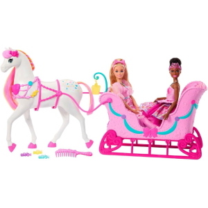 BARBIE SCHIACCIANOCI CAVALLO E SLITTA DEL REGNO CANDITO