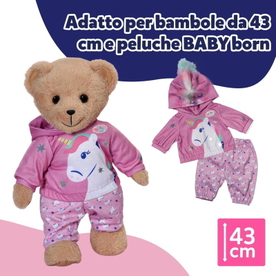 BABY BORN COMPLETO UNICORNO 43CM