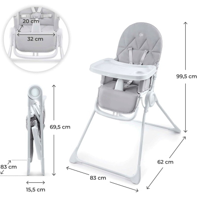 SEDIOLONE KINDERKRAFT BINCI GREY