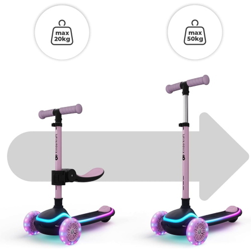KINDERKRAFT MONOPATTINO RAKET UP PINK 3 RUOTE