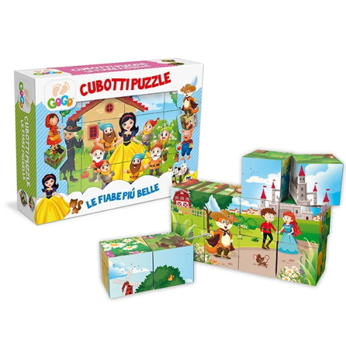 GOGO - CUBOTTI PUZZLE FIABE ITALIANE 12 PZ 