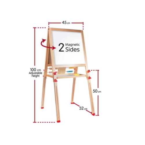 LAVAGNA LEGNO/MAGNETICA 4 IN 1 60X50CM