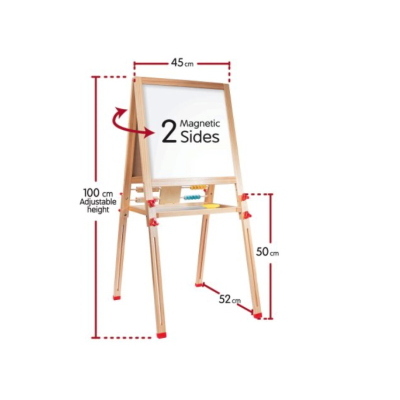 LAVAGNA LEGNO/MAGNETICA 4 IN 1 60X50CM
