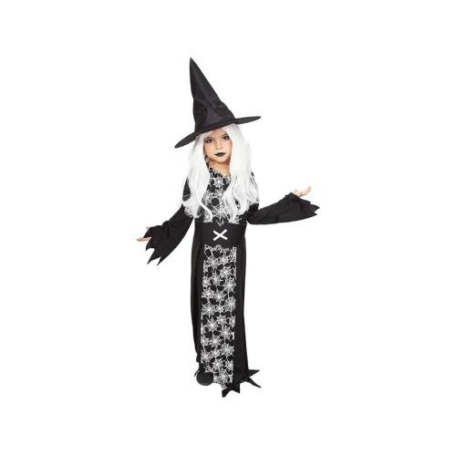 COSTUME STREGA RAGNATELA FLUORESCENTE XXS