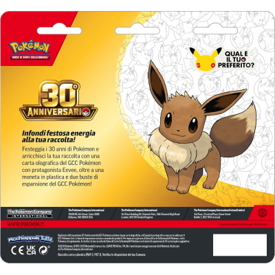 POKEMON 30 ANNIVERSARIO BLISTER 2 BUSTE
