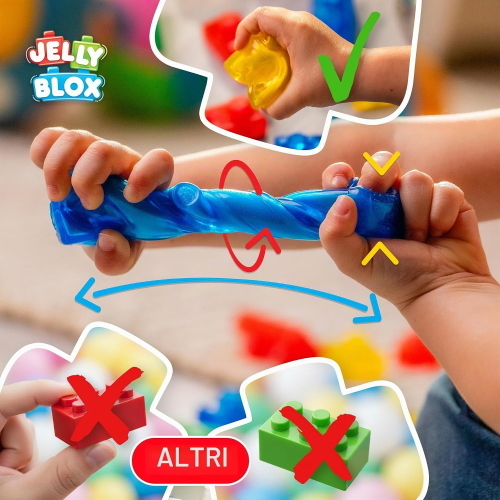 TOYS JELLY BLOX - NEWBIE KIT COSTRUZIONI GEL GOMMOSE
