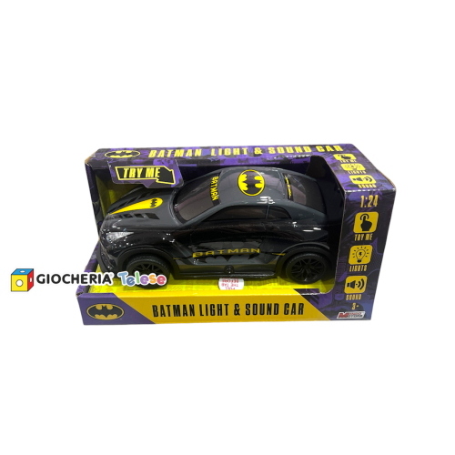 BATMAN LIGHT & SOUND CAR 1:24 CON BATTERIE