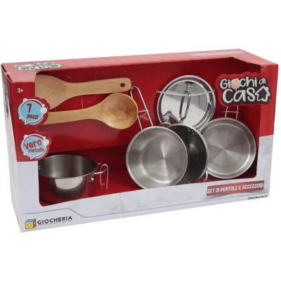 PREZZO PAZZO - GC SET 7 PENTOLE IN METALLO CON 2 CUCCHIAI IN LEGNO