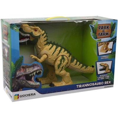 PARK&FARM - T-REX CON VERSO, LUCI E SUONI CAMMINANTE 2 COLORI