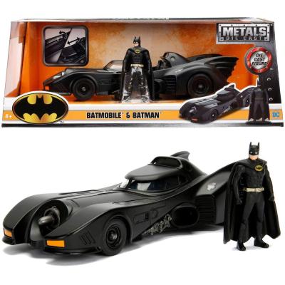BATMAN BATMOBILE DEL 1989 IN SCALA 1:24 CON PERSONAGGIO DI BATMAN IN DIE CAST